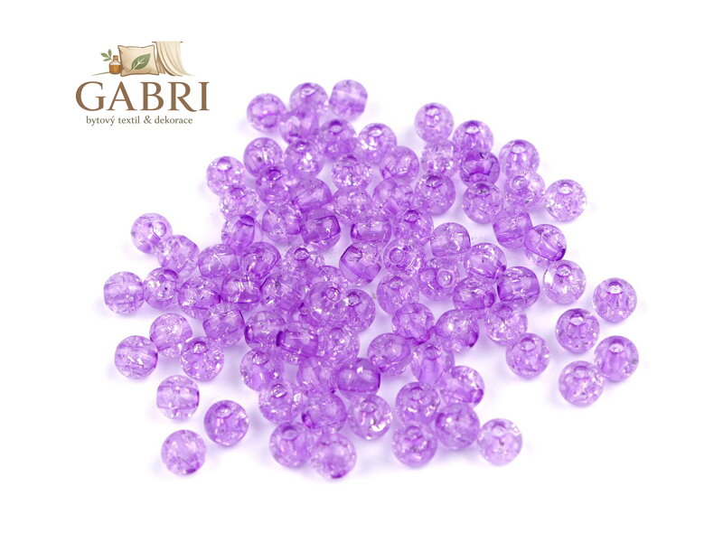 Plastové korálky kraklované Ø6 mm