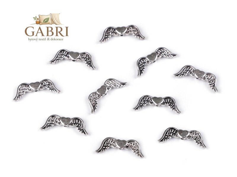 Ozdobný díl andělská křídla 7x20 mm