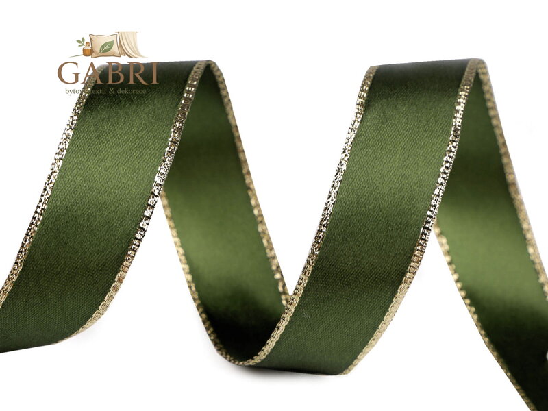 Stuha s lurexovým okrajem a drátem šíře 24 mm