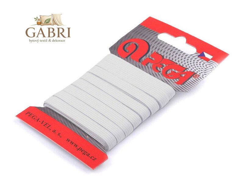 Prádlová pruženka na kartě šíře 5 mm, 7 mm