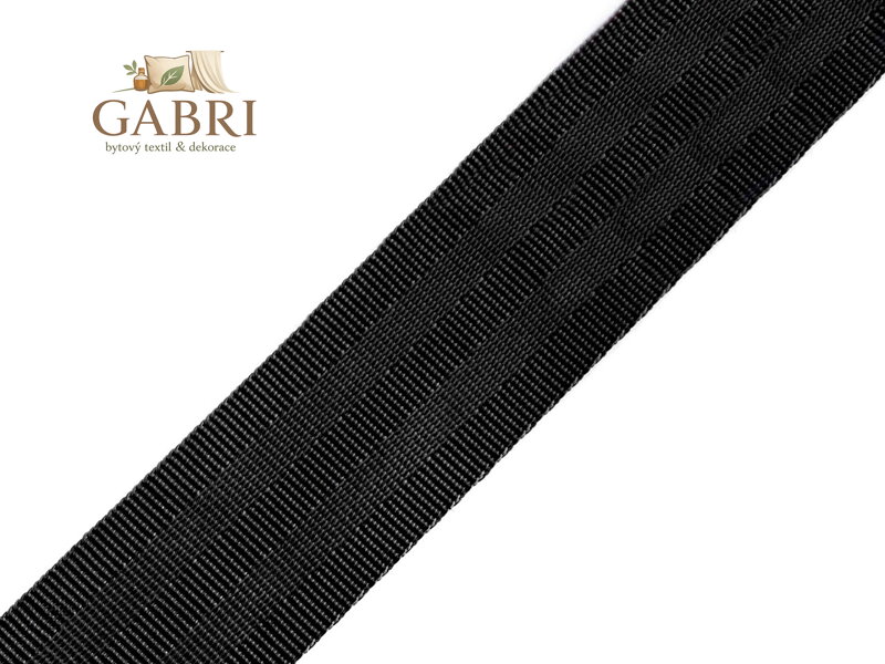 Hladký popruh s leskem šíře 38 mm