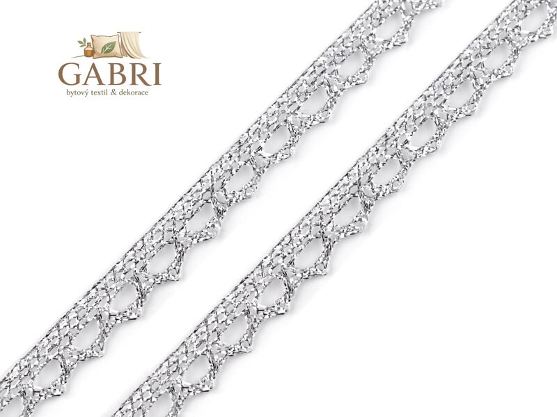 Prýmek / krajka s lurexem šíře 10 mm