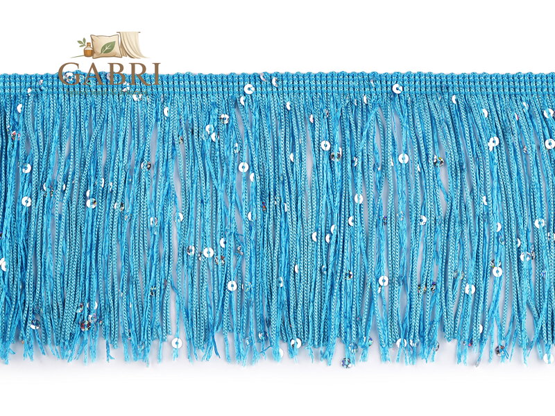 Třásně s flitry šíře 10 cm