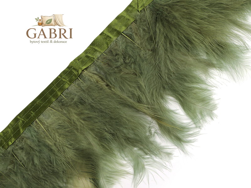 Prýmek - krocaní peří šíře 9-12 cm