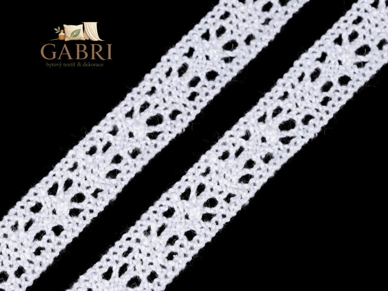 Bavlněná krajka šíře 11 mm paličkovaná