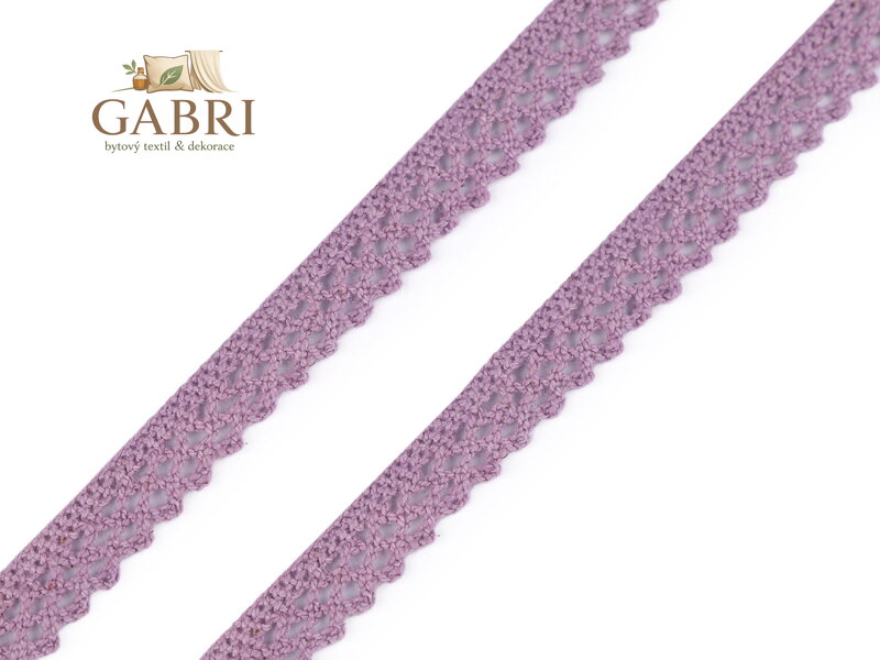 Bavlněná krajka šíře 12 mm paličkovaná