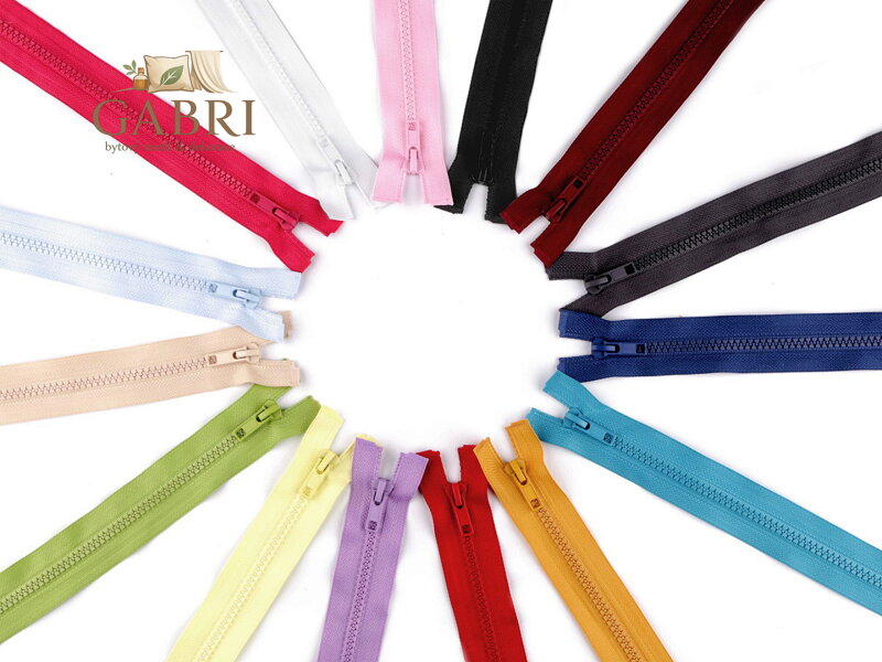 Kostěný zip šíře 5 mm délka 35 cm bundový