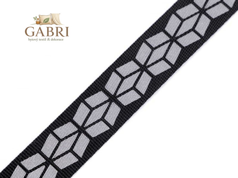 Popruh s reflexním potiskem šíře 20 mm