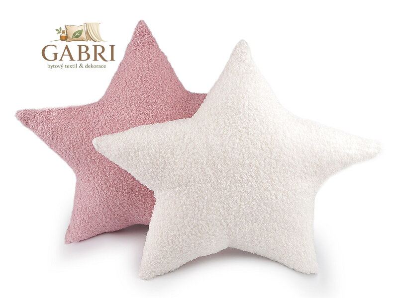 Dekorační polštář hvězda buklé Ø40 cm