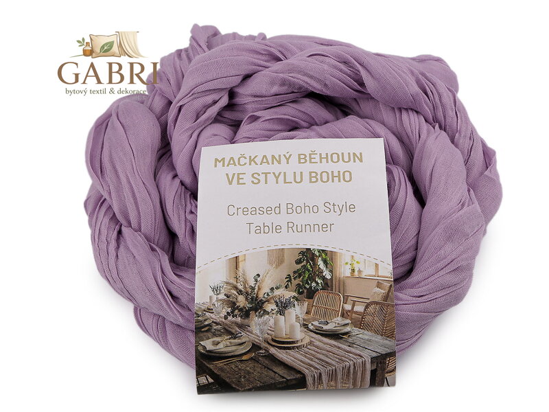 Mačkaný běhoun ve stylu boho pro svatby a oslavy 0,5x3 m