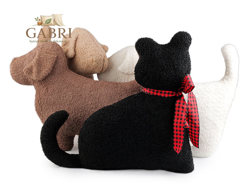 Dekorační polštář kočka, pes buklé