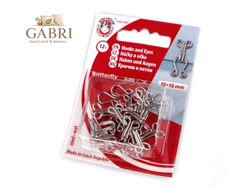 Háčky a očka velikost 1, 3, 4 a 6