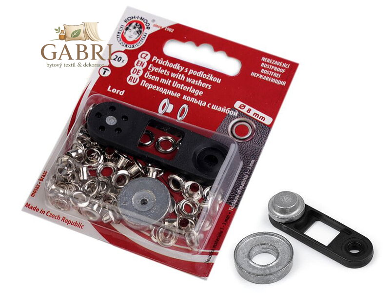 Průchodky s podložkou vnitřní Ø4 mm / vnější Ø8 mm