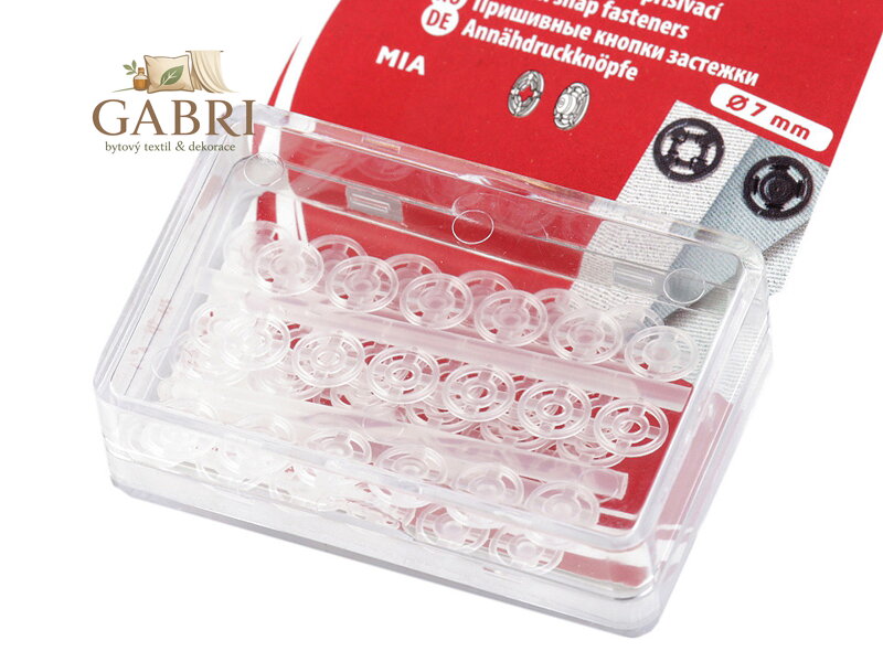 Plastové patentky / stiskací knoflíky Ø7-15 mm