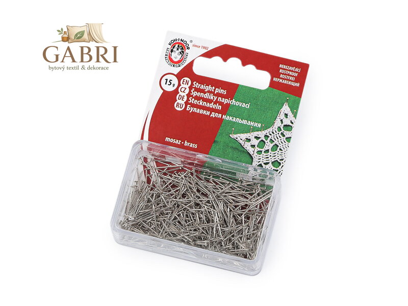 Celokovové špendlíky délka 14 mm mosazné