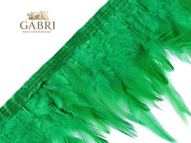 Prýmek - kohoutí peří šíře 12 cm