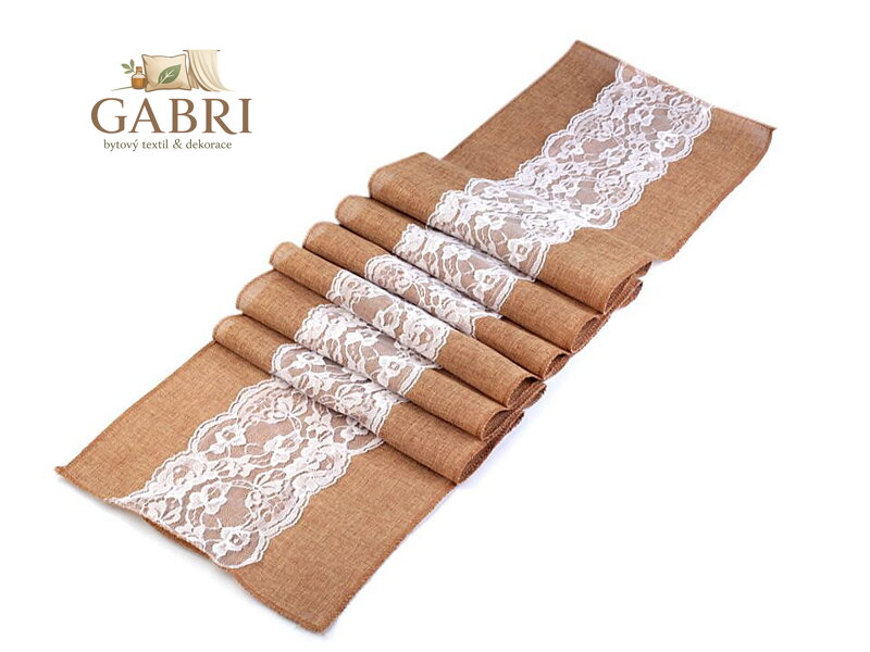 Běhoun / ubrus s krajkou 30x275 cm