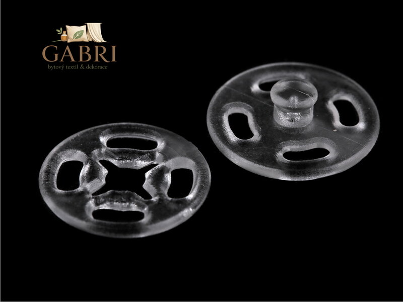 Plastové patentky / stiskací knoflíky Ø13 mm, Ø15 mm