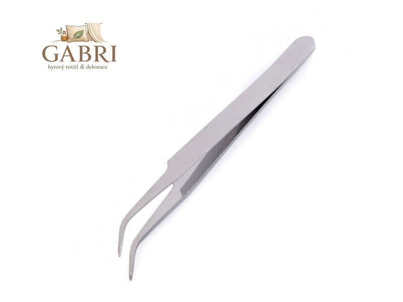 Kovová pinzeta délka 11,5 cm zahnutá