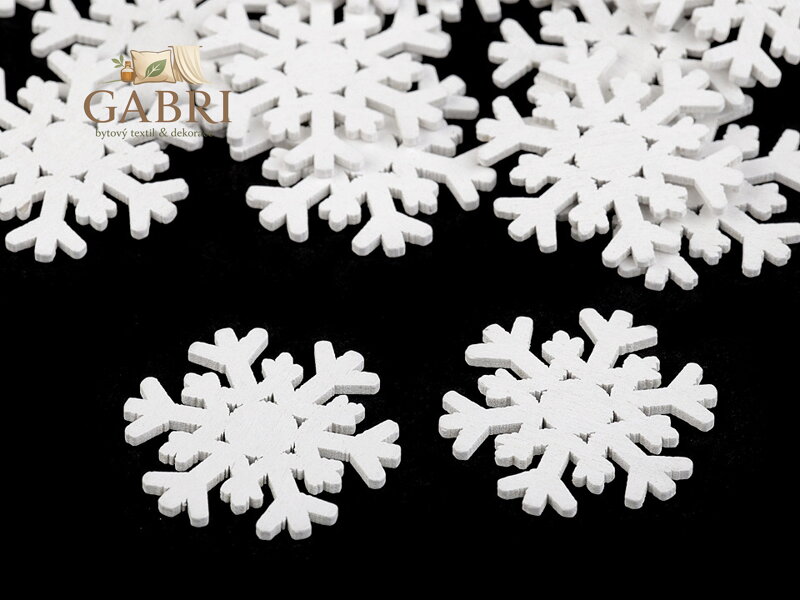 Dřevěná vločka k nalepení