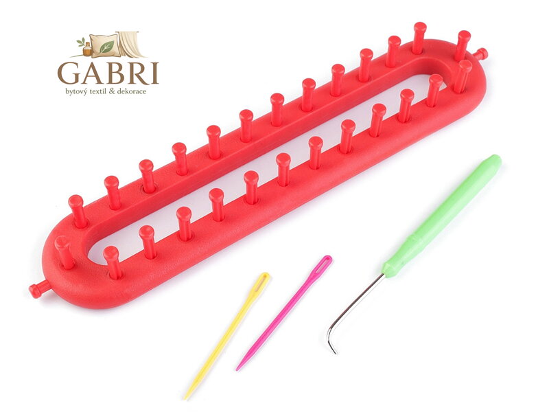 Plastový rámeček na pletení tunelů, šál, čepic 5,2x26 cm