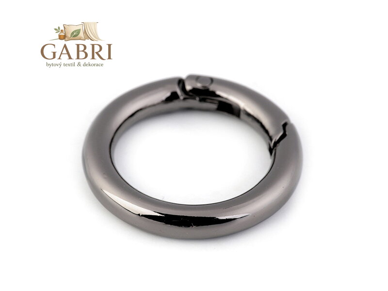 Karabina kulatá na kabelky / kroužek na klíče Ø25 mm