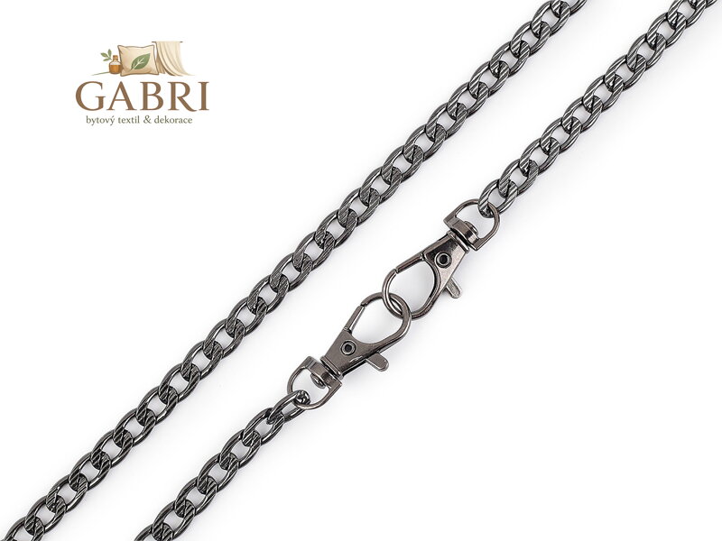 Řetízek na kabelky s reliéfem, s karabinou délka 120 cm