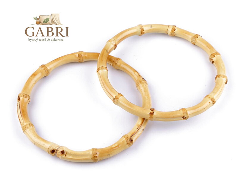 Bambusová ucha na tašky Ø14 cm silná