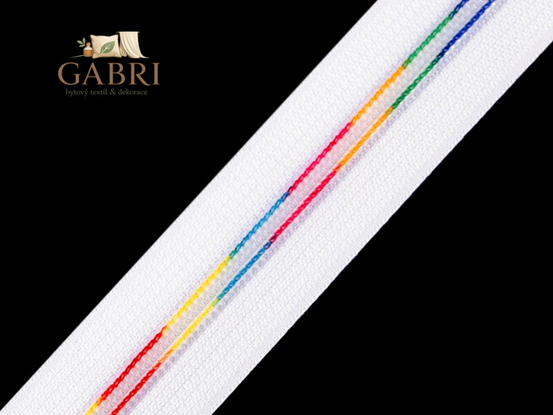 Duhový zip spirálový šíře 6 mm