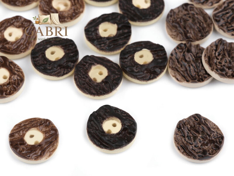 Myslivecký knoflík velikost 32" imitace paroží