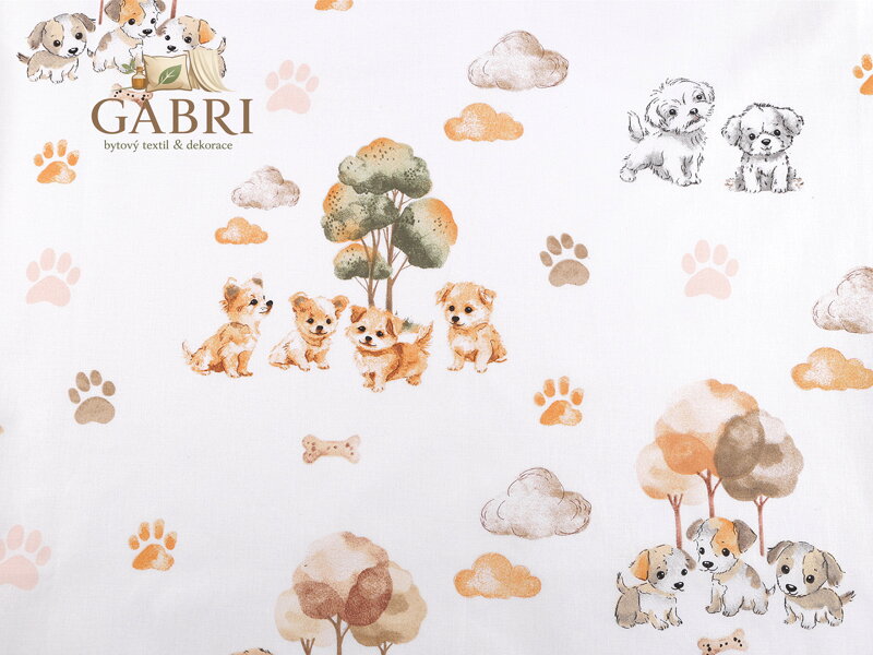 Bavlněná látka / plátno pejsek