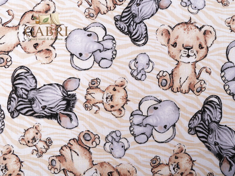 Bavlněná plenkovina / mušelín safari zvířátka