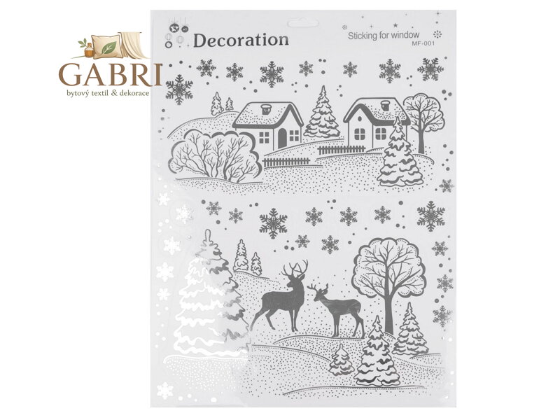 Vánoční okenní fólie samolepicí