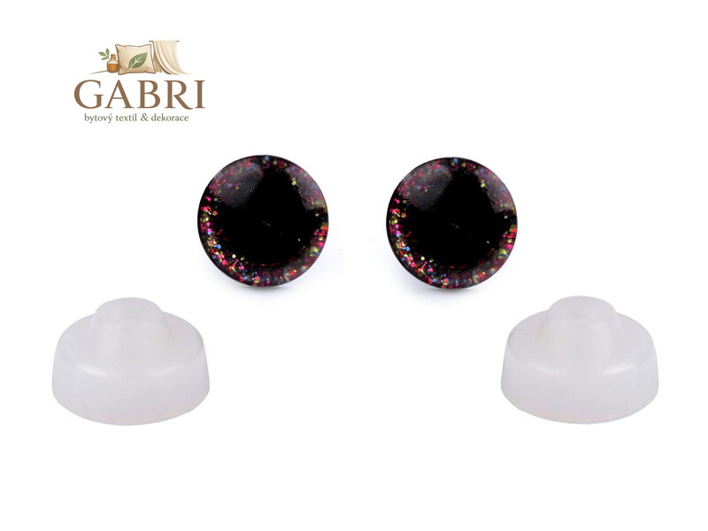 Oči glitrové s pojistkou Ø10 mm