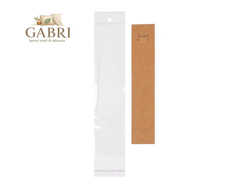 Karta na bižuterii s visačkou a sáčkem 40x220 mm