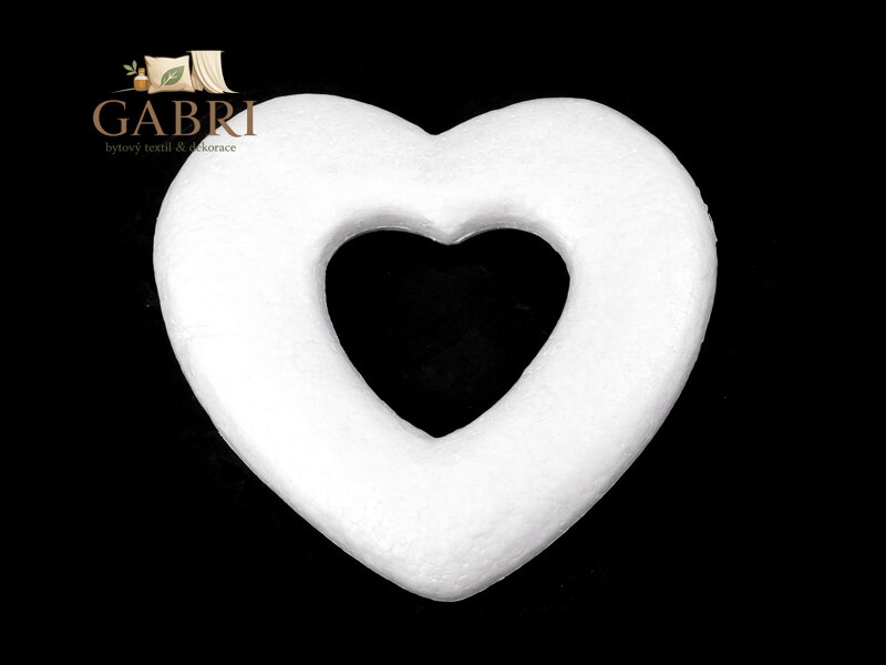 Srdce 25x24 cm polystyren