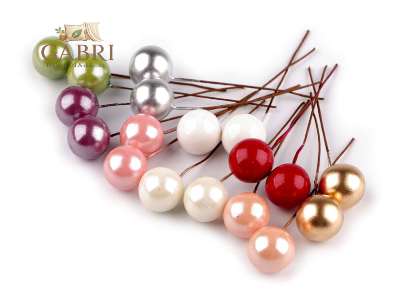 Kuličky / bobule na drátku Ø1,5 cm