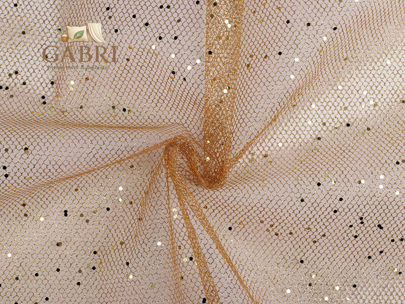 Tyl dekorační tuhý s glitry
