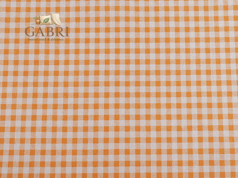 Bavlněná metráž / imitace lnu hrubší, káro