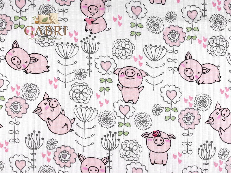 Bavlněná plenkovina / mušelín prasátka