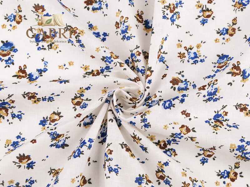 Bavlněná látka / plátno drobné květinky