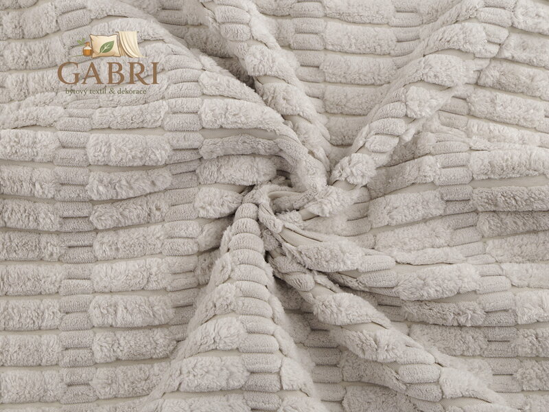 Dekorační látka s 3D plyšovou strukturou