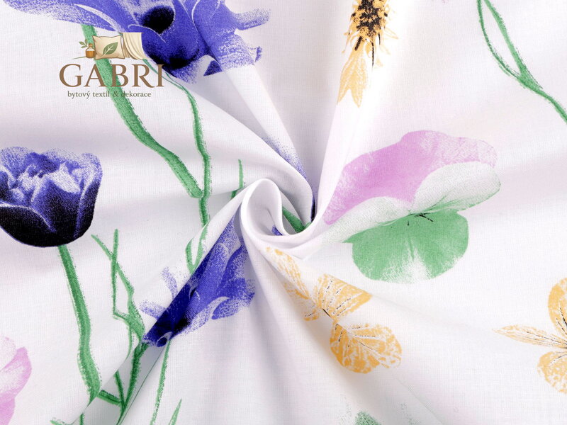 Balvněná látka / plátno květy