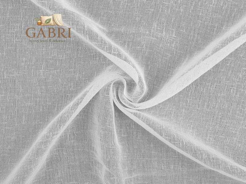 Záclona / voál s olůvkem se strukturou připomínající len šíře 300 cm