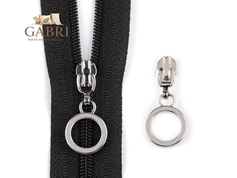 Jezdec ke spirálovým zipům No 3 s kroužkem