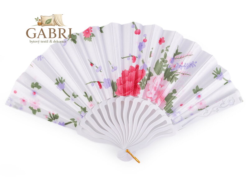 Vějíř textilní květy