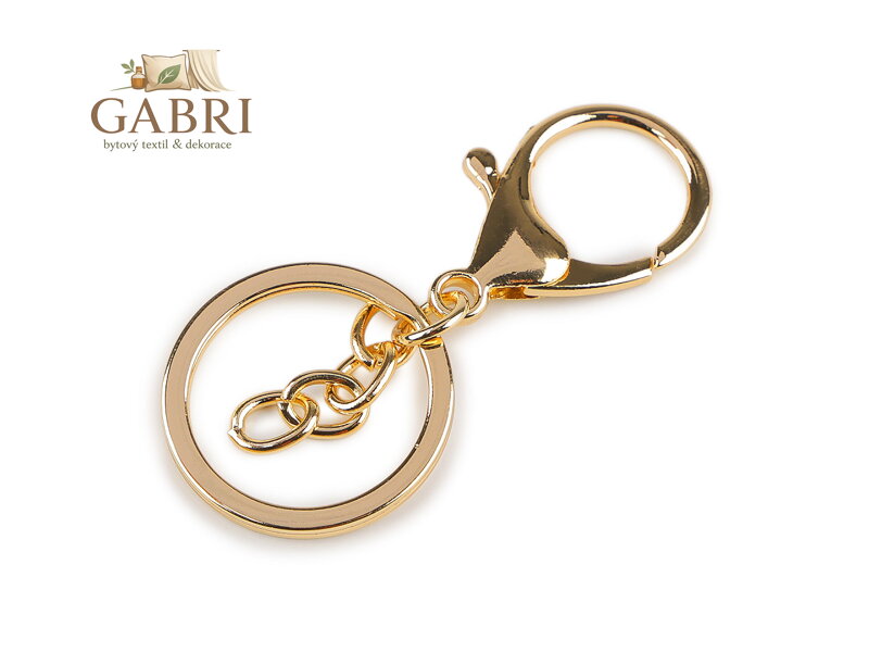 Karabina s kroužkem a řetízkem na klíče