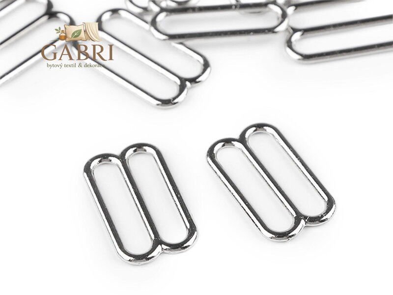 Posunovač na prádlo / motýlka šíře 15 mm kovový