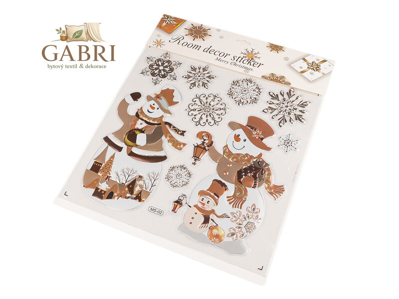 Vánoční samolepky plastické 3D na okna a dveře