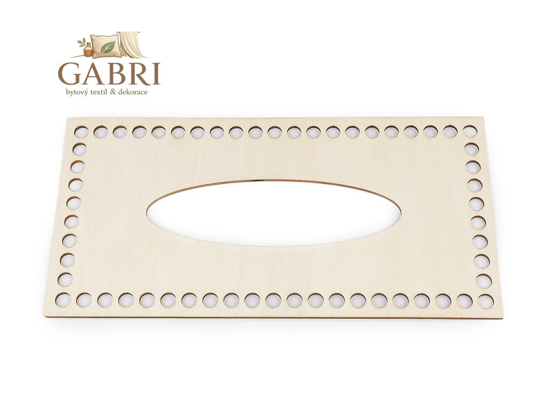 Víko na pletení / háčkování krabičky na kapesníky 12x24cm